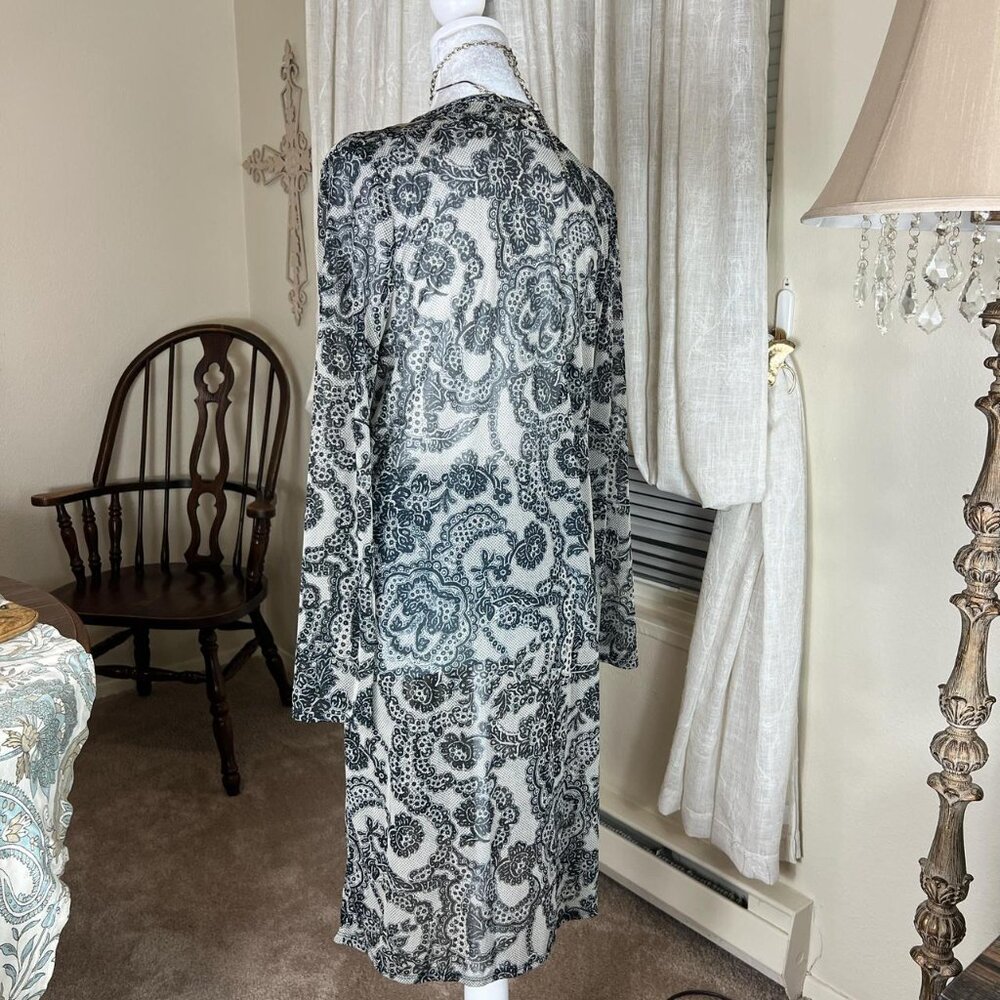 Y2k Pattern Micro Mesh Tie Front Top - image 4